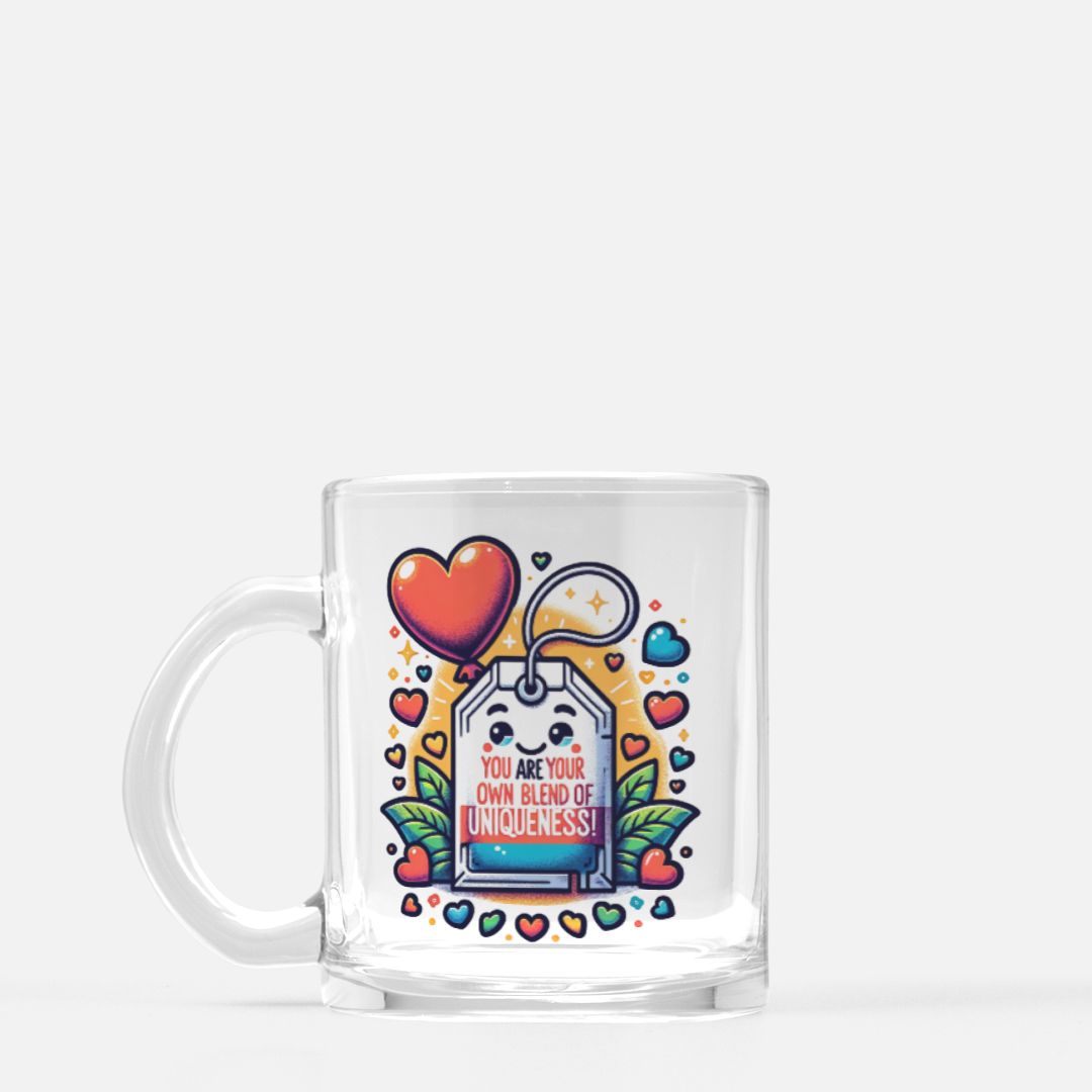 Unique Mascot Tea Bag Clear Glass Tea Cup - 10 oz.