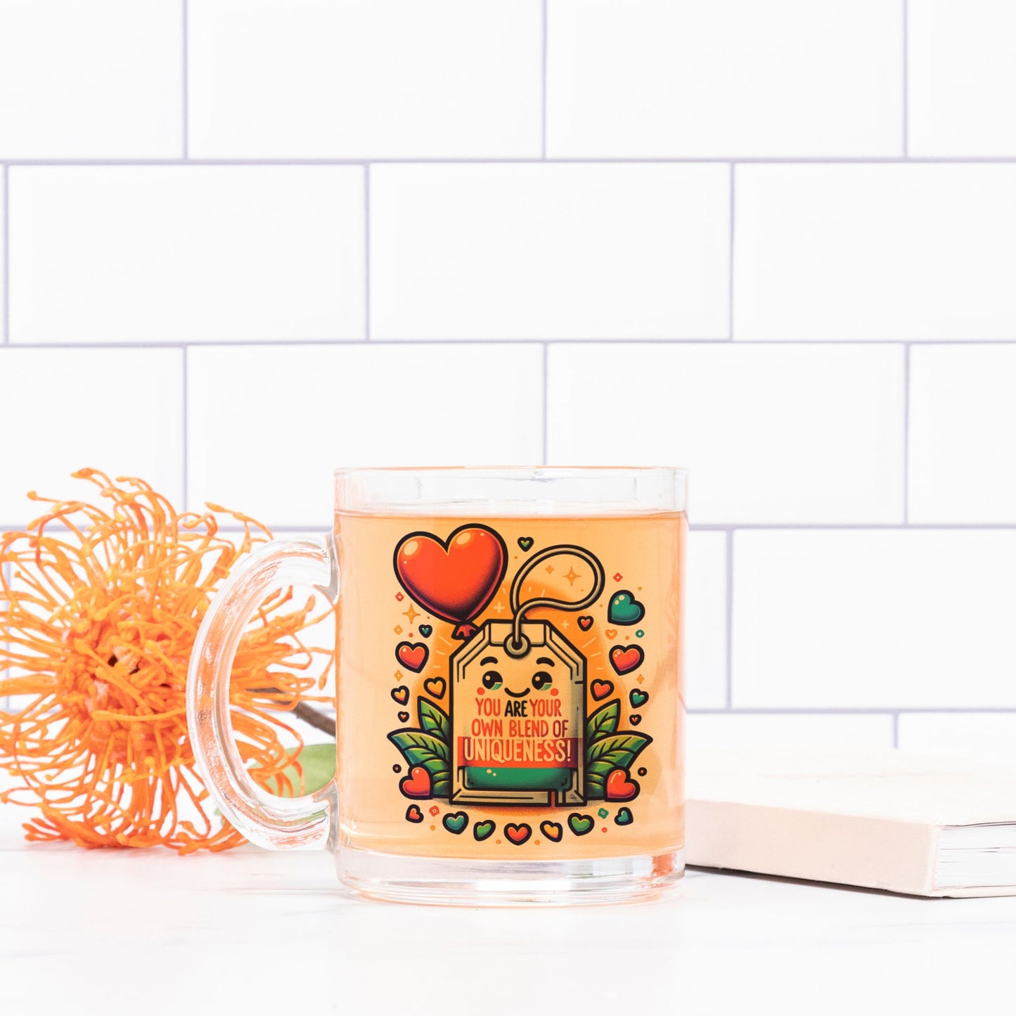 Unique Mascot Tea Bag Clear Glass Tea Cup - 10 oz.