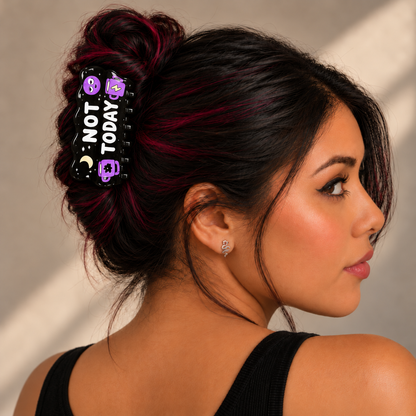 Funny Double-Sided Claw Hair Clips | NOPE, NOT TODAY & HOT MESS | Gift Packaging Included