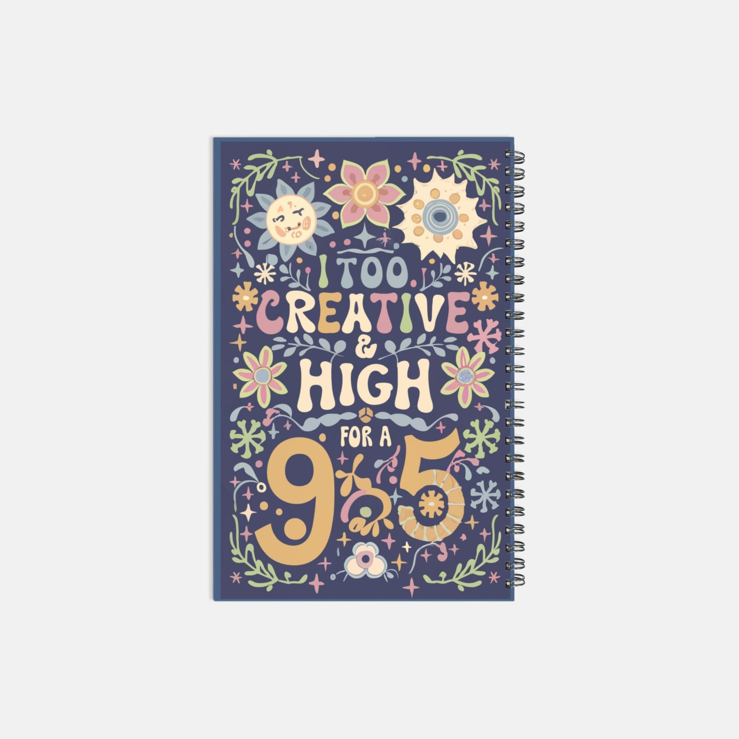 Unique Spiral-Bound Sketchbook for Creatives - 5.5 x 8.5 - Page Options - Dotted, Blank, College Ruled, or Wide