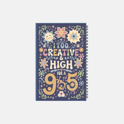 Unique Spiral-Bound Sketchbook for Creatives - 5.5 x 8.5 - Page Options - Dotted, Blank, College Ruled, or Wide