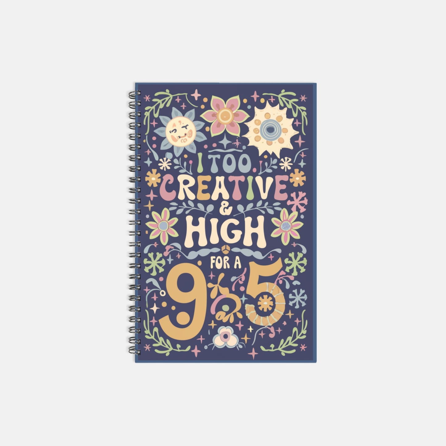 Unique Spiral-Bound Sketchbook for Creatives - 5.5 x 8.5 - Page Options - Dotted, Blank, College Ruled, or Wide