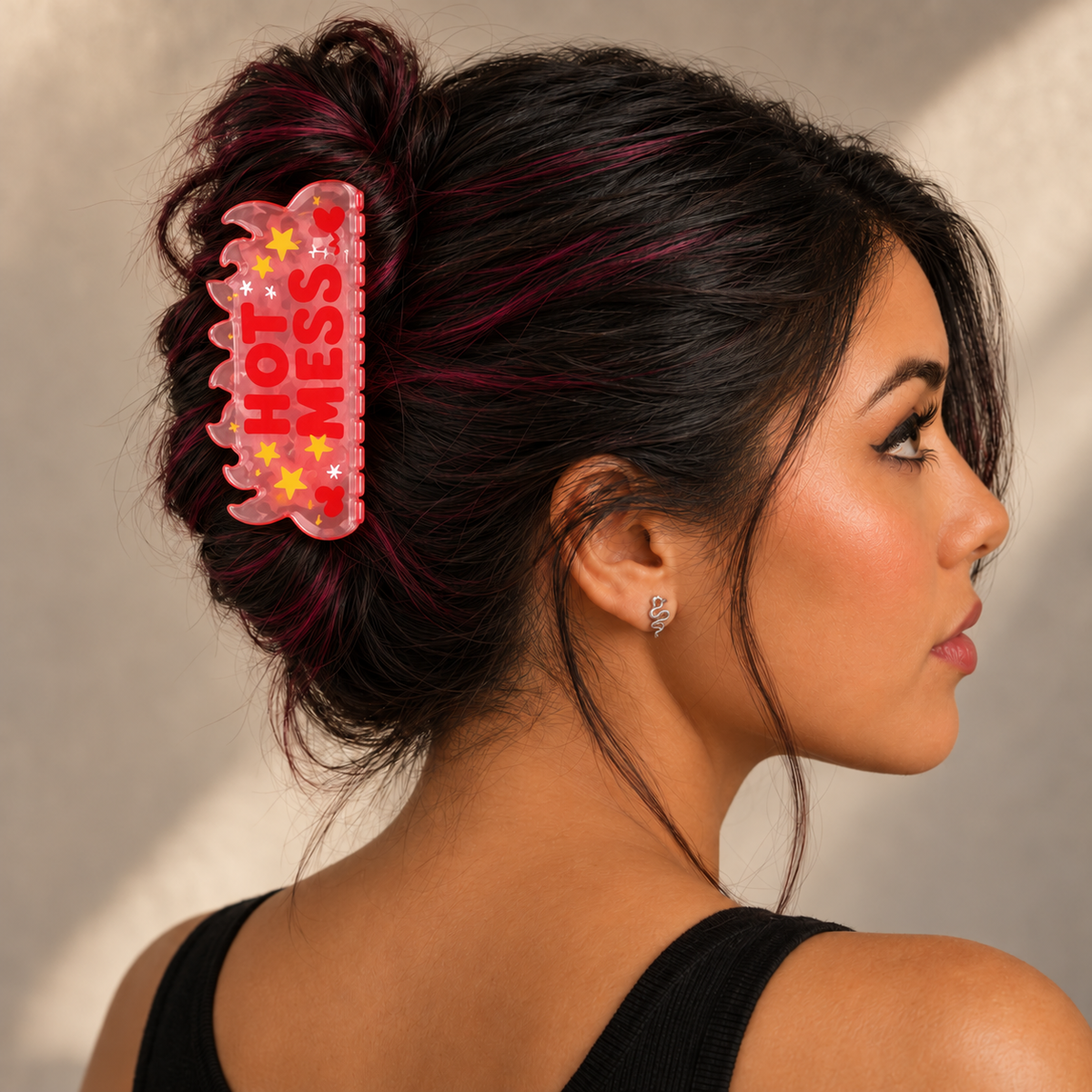 Funny Double-Sided Claw Hair Clips | NOPE, NOT TODAY & HOT MESS | Gift Packaging Included