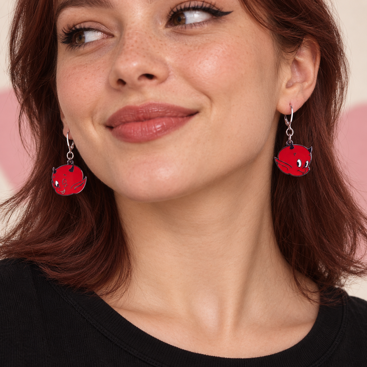 Mismatched Red Devil Earrings | Handmade Retro Kitsch Dangles