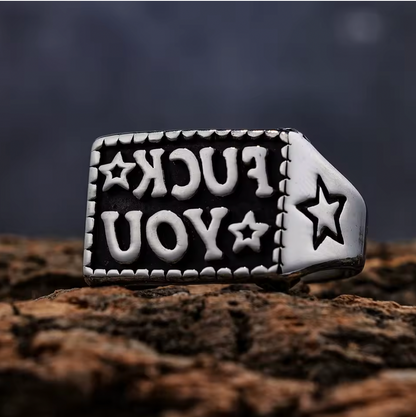 Fuck You Statement Reverse Text Ring