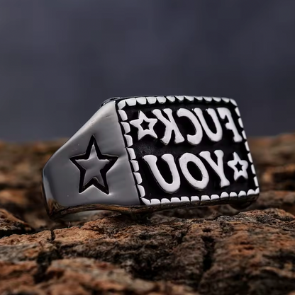 Fuck You Statement Reverse Text Ring