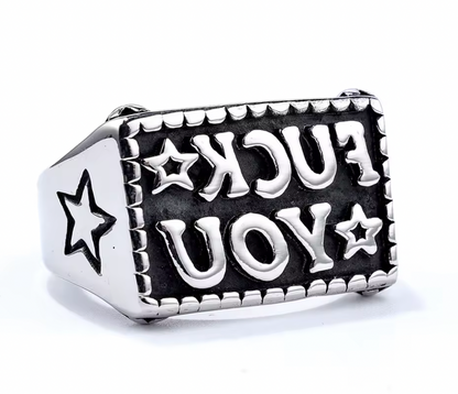 Fuck You Statement Reverse Text Ring