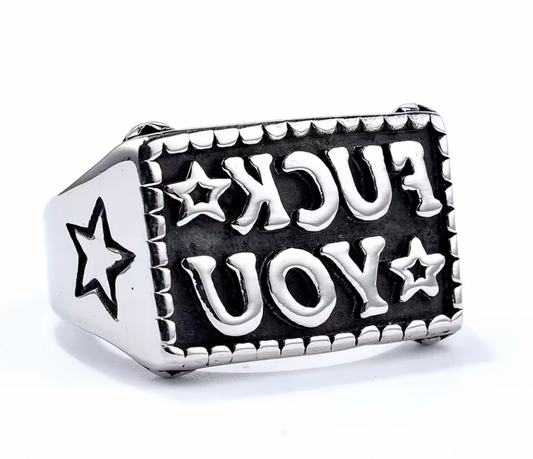 Fuck You Statement Reverse Text Ring