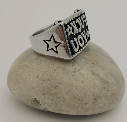 Fuck You Statement Reverse Text Ring