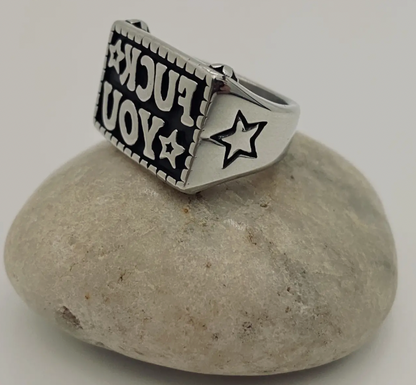 Fuck You Statement Reverse Text Ring