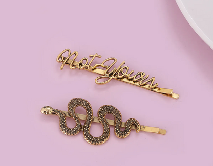Not Yours Snake Hair Clip Set