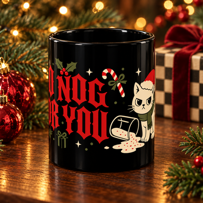 Naughty Cat Christmas Mug – “Naughty or Nice” Holiday Coffee Cup