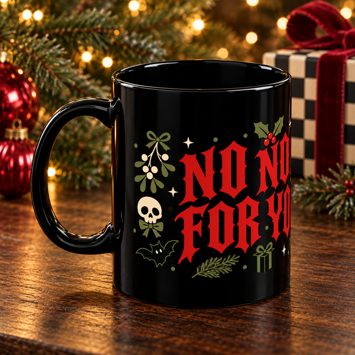 Naughty Cat Christmas Mug – “Naughty or Nice” Holiday Coffee Cup