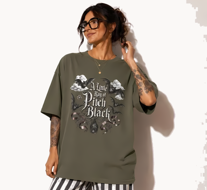 A Little Ray of Pitch Black Gothic Bat Comfort Colors 1717 T-Shirt