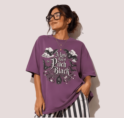 A Little Ray of Pitch Black Gothic Bat Comfort Colors 1717 T-Shirt