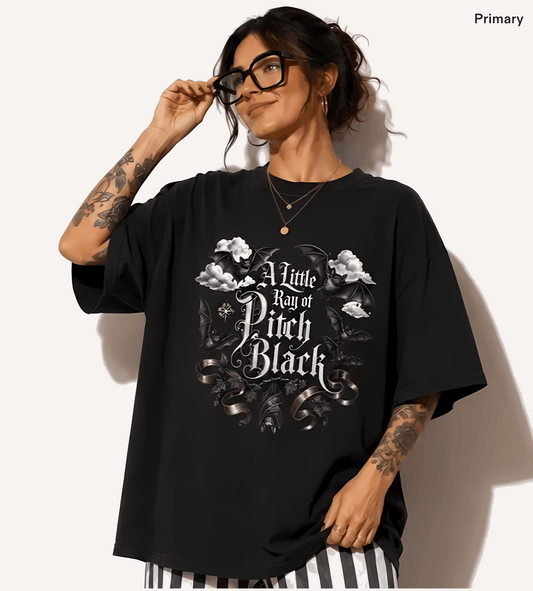 A Little Ray of Pitch Black Gothic Bat Comfort Colors 1717 T-Shirt