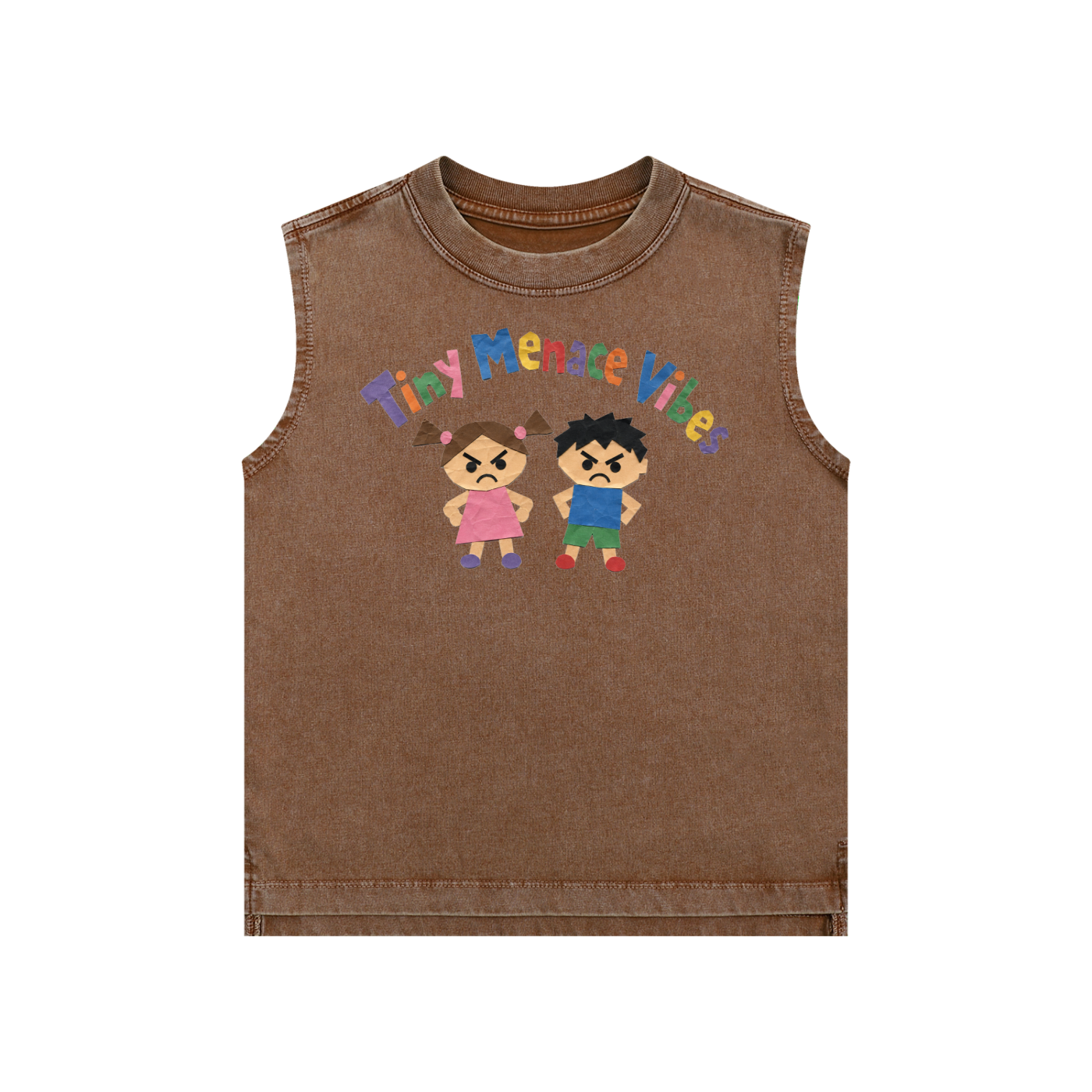 Tiny Menace Vibes Snow Washed Kids' Tank Top