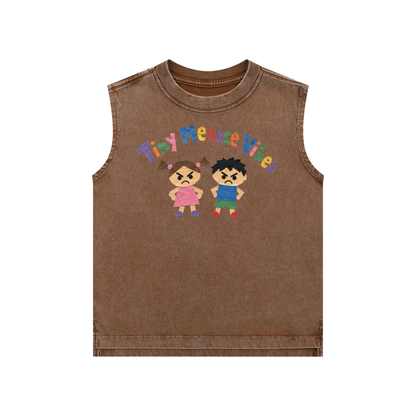 Tiny Menace Vibes Snow Washed Kids' Tank Top