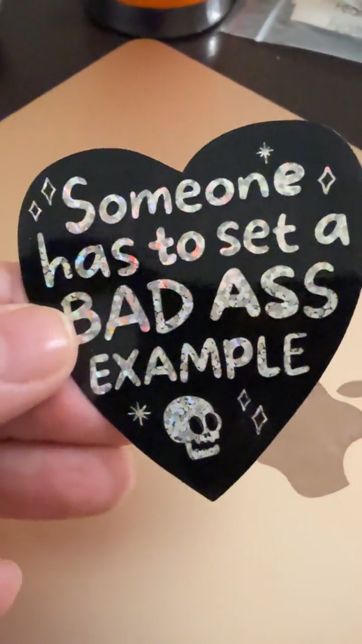 Black Heart Bold Energy Sticker