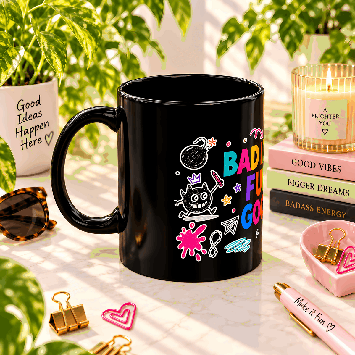 Bad Ideas Coworker Gift Set | Mug, Journal & Mouse Pad