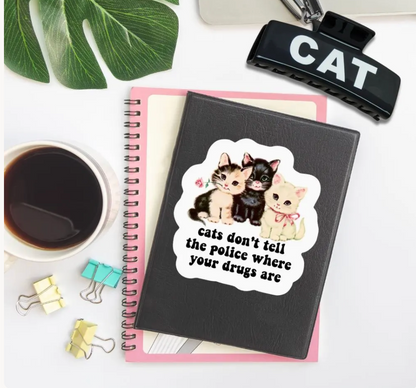 Cats Because People Are Dicks Sticker
