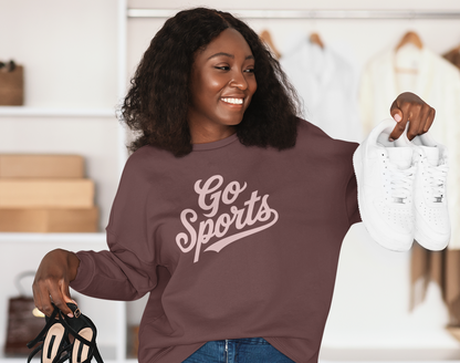 Funny “Go Sports” Crewneck Sweatshirt | Independent Trading Co.