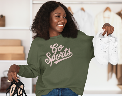 Funny “Go Sports” Crewneck Sweatshirt | Independent Trading Co.