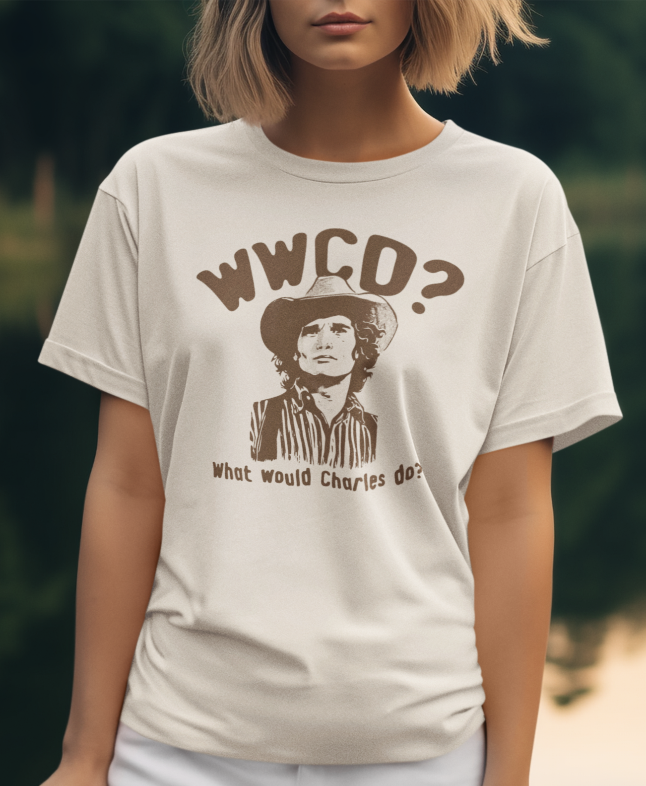 WWCD? What Would Charles Do? Little House on The Prairie Retro Unisex Graphic Tee