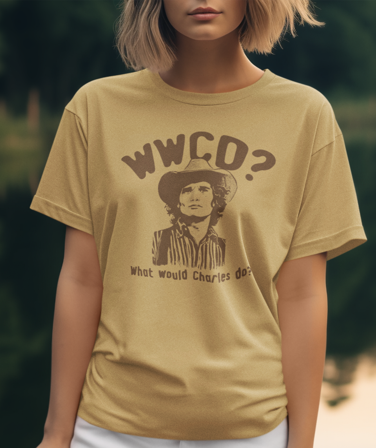 WWCD? What Would Charles Do? Little House on The Prairie Retro Unisex Graphic Tee