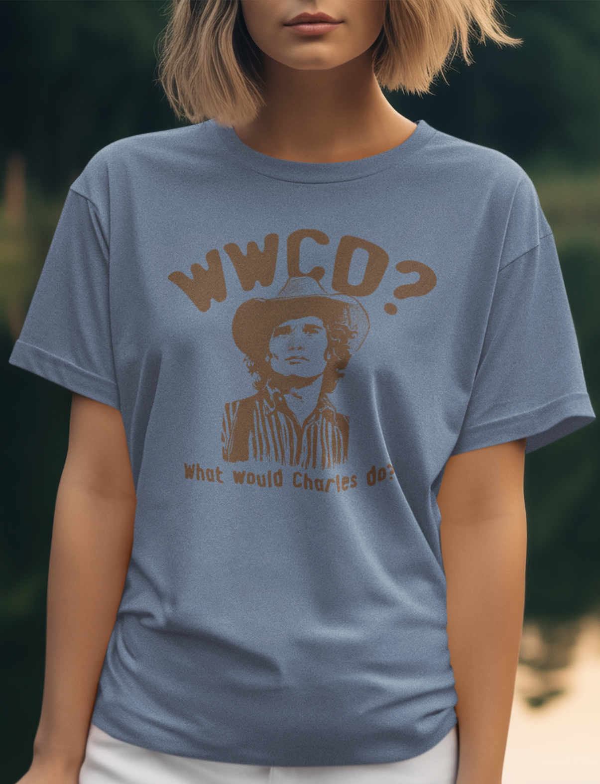WWCD? What Would Charles Do? Little House on The Prairie Retro Unisex Graphic Tee