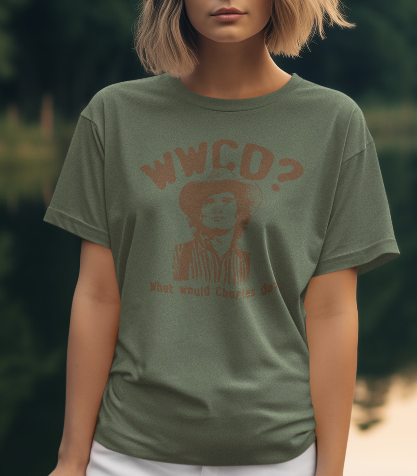 WWCD? What Would Charles Do? Little House on The Prairie Retro Unisex Graphic Tee