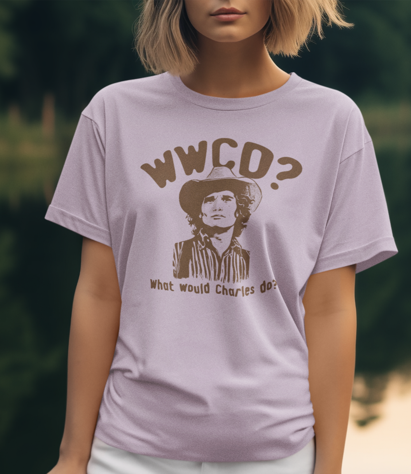WWCD? What Would Charles Do? Little House on The Prairie Retro Unisex Graphic Tee