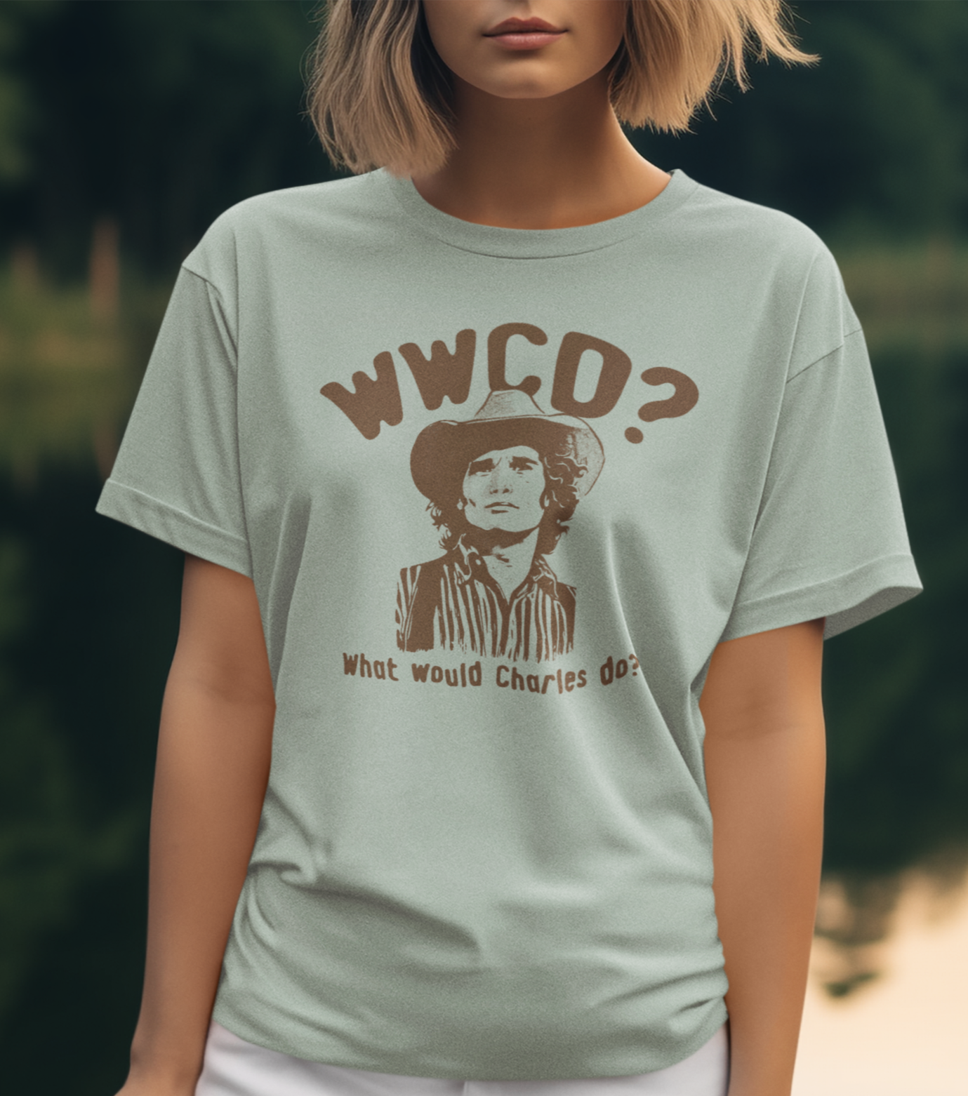 WWCD? What Would Charles Do? Little House on The Prairie Retro Unisex Graphic Tee