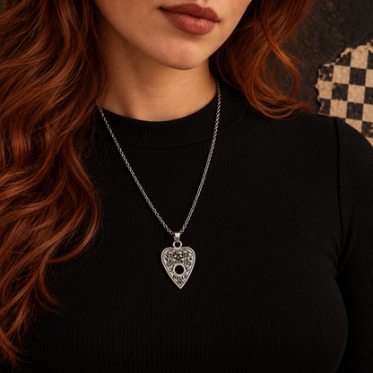 Silver Spirit Board Planchette Necklace
