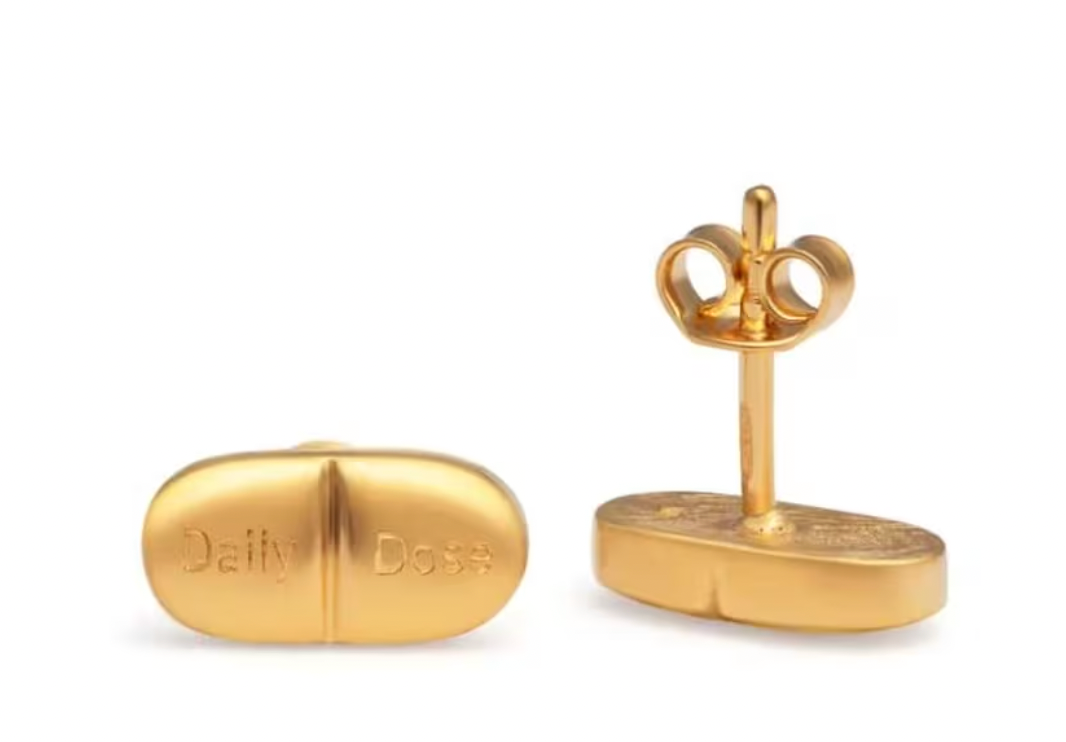 Daily Dosage Pill Wellness Studs