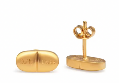 Daily Dosage Pill Wellness Studs