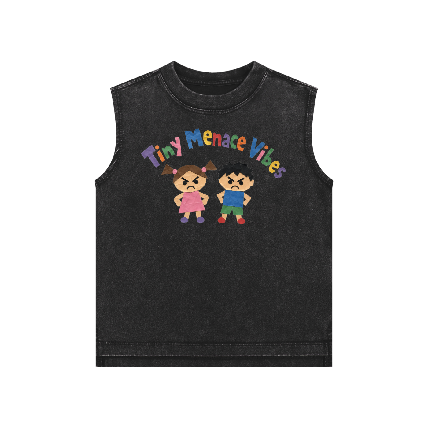 Tiny Menace Vibes Snow Washed Kids' Tank Top
