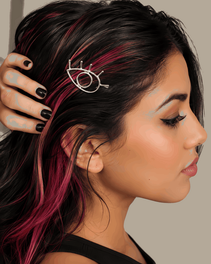 All Eyes on You Hair Clip | Gold or Silver Celestial Eye Barrette Gift Packaging & CWS Sticker Included