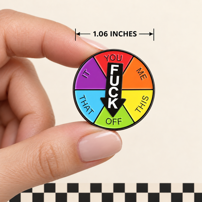 Interactive Mood Spinner Enamel Pin | Funny Lapel Pin