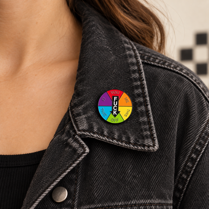 Interactive Mood Spinner Enamel Pin | Funny Lapel Pin
