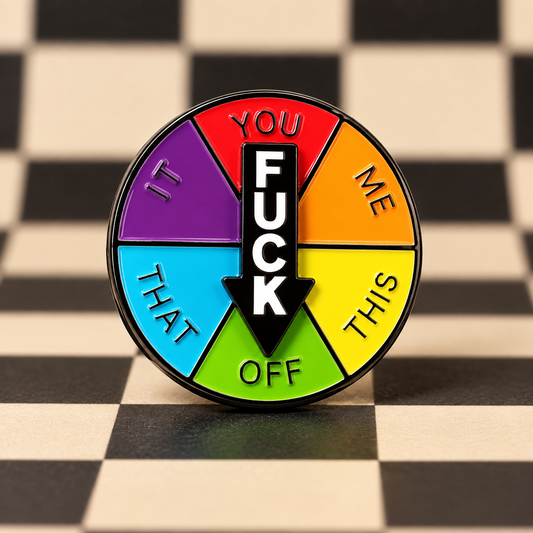 Interactive Mood Spinner Enamel Pin | Funny Lapel Pin
