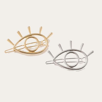All Eyes on You Hair Clip | Gold or Silver Celestial Eye Barrette Gift Packaging & CWS Sticker Included