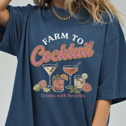 Farm to Cocktail Unisex Garment-Dyed T-shirt