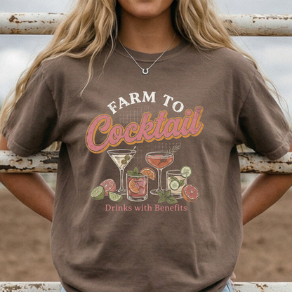 Farm to Cocktail Unisex Garment-Dyed T-shirt