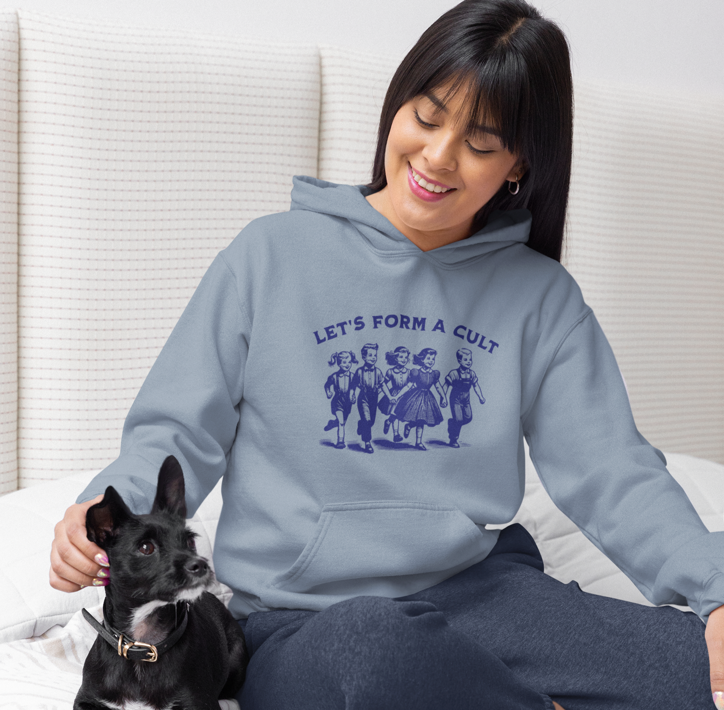 Let's Form a Cult Unisex Hoodie - Playfully Dark Political Humor for Spooky Season