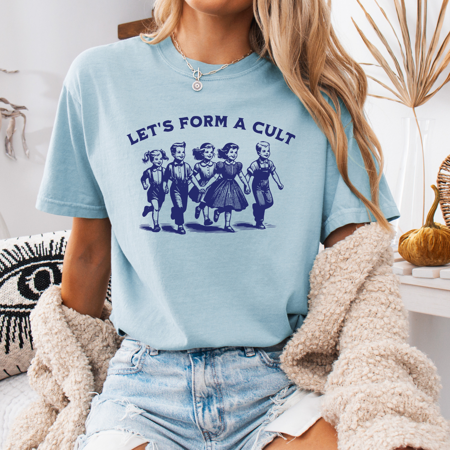 Let's Form A Cu** Vintage Unisex T-Shirt - Comfort Colors 1717 in 8 Colors