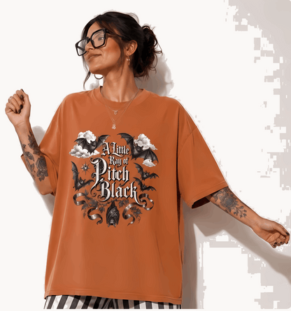 A Little Ray of Pitch Black Gothic Bat Comfort Colors 1717 T-Shirt