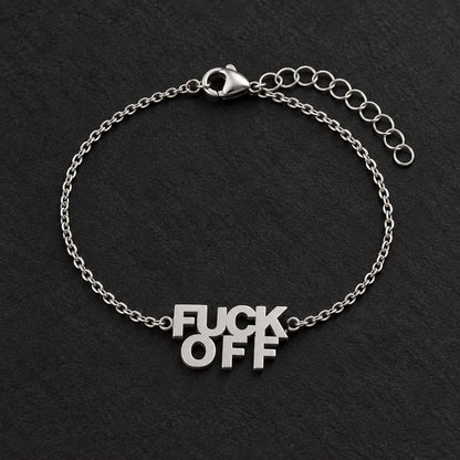 Lettering chain bracelet detail