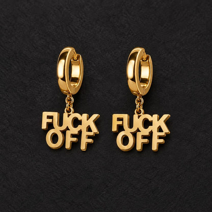 Lettering jewelry set close up