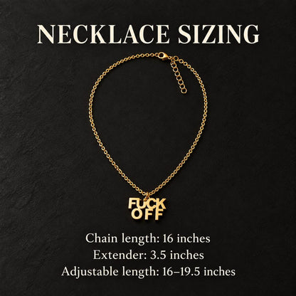 Lettering jewelry set close up